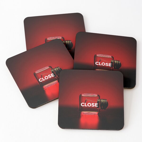 Item preview, Neon “CLOSE” Sign Inside Light Bulb – Modern Red Glow Aesthetic designed and sold by Grafititee.