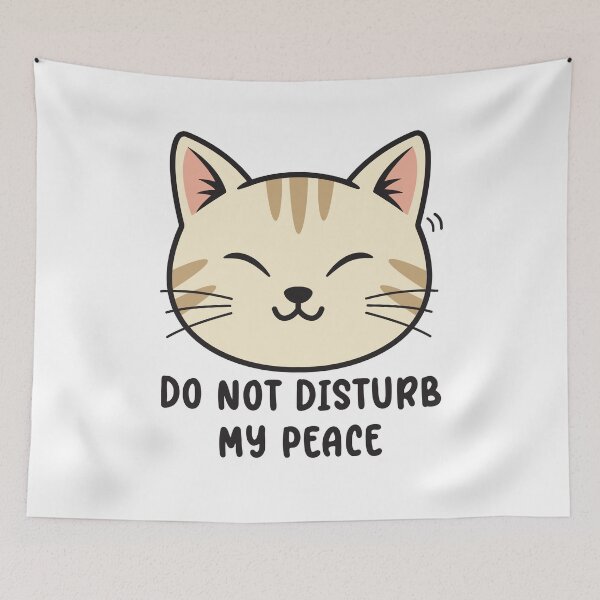 Item preview, Sleeping Cat Sticker | Do Not Disturb My Peace Introvert Gift designed and sold by STEAM & DREAM.