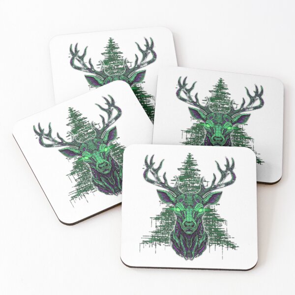 Item preview, Cybernetic Deer Head | Gamer Matrix Reindeer Art designed and sold by Rosuma Designs.