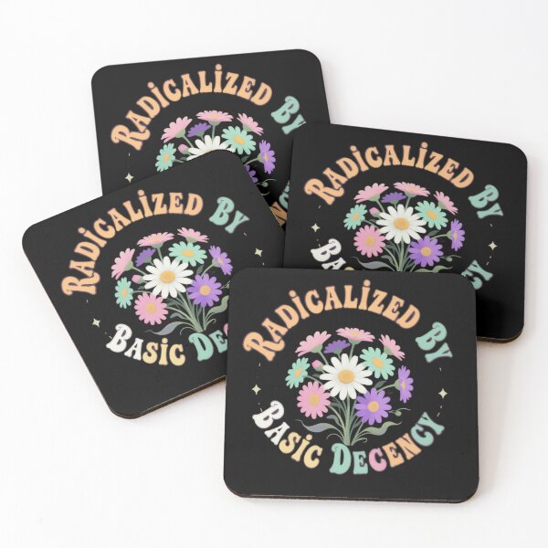 Item preview, Radicalized By Basic Decency Choose Heart Not Harm Retro Daisy Flowers designed and sold by SkeletonsDanger.