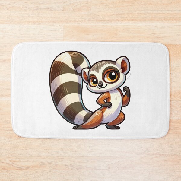 Item preview, ute Ringtail Lemur Sticker – Kawaii Lemur Art designed and sold by LunaPixelStudio.