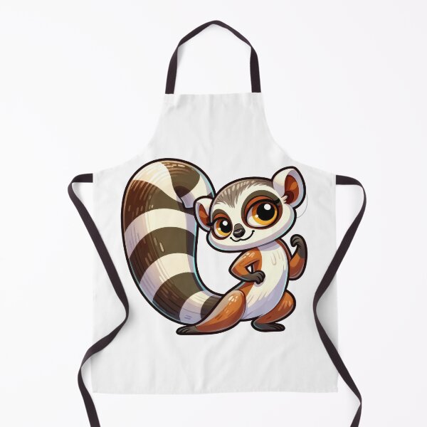 Item preview, ute Ringtail Lemur Sticker – Kawaii Lemur Art designed and sold by LunaPixelStudio.
