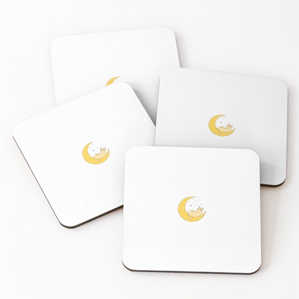 Item preview, A cat outlined in stars lounging on a crescent moon designed and sold by STICKERS FOR SALE NOW.