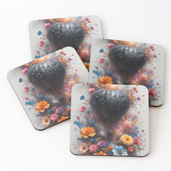 Item preview, Heart-shaped balloon journey through a flower garden. designed and sold by Mianku | Für das Leben.