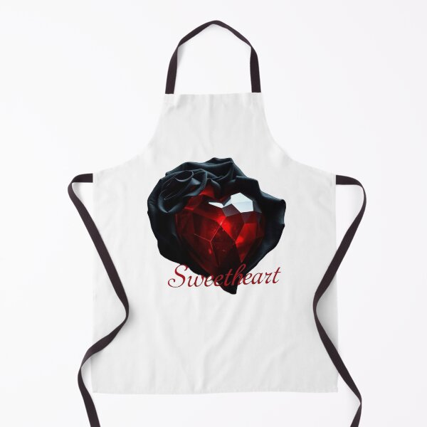 Item preview, ​Facet-Cut Ruby Heart on Black Silk. Crystal Heart. designed and sold by ZyVoAli.