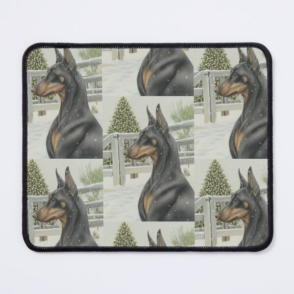 Item preview, Blue Doberman with Lit Tree designed and sold by BitchcraftandCo.
