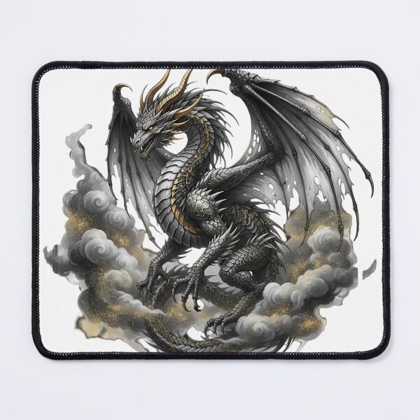 Item preview, Black and Gold Armored Dragon designed and sold by newvisionart191.