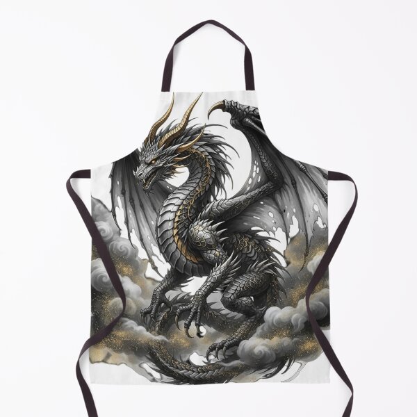 Item preview, Black and Gold Armored Dragon designed and sold by newvisionart191.