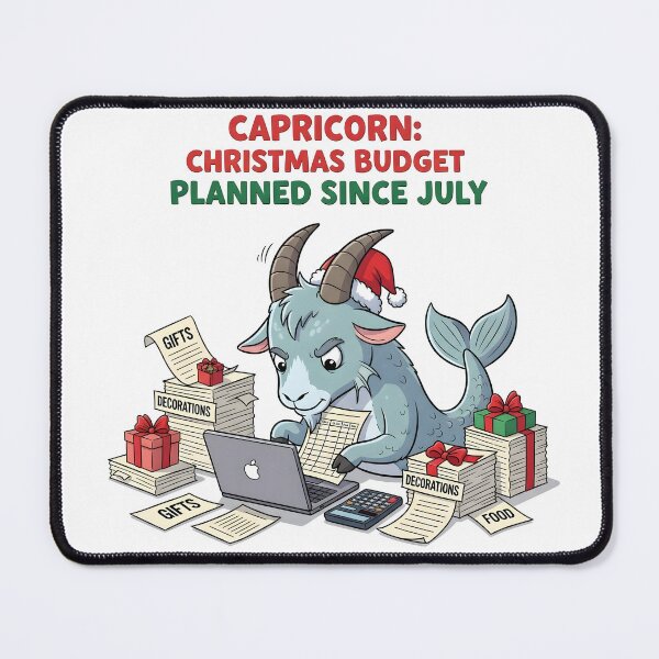 Item preview, Capricorn Christmas Budget Planner | Funny Zodiac Meme | December January Birthday Gift designed and sold by MGIT Creations.
