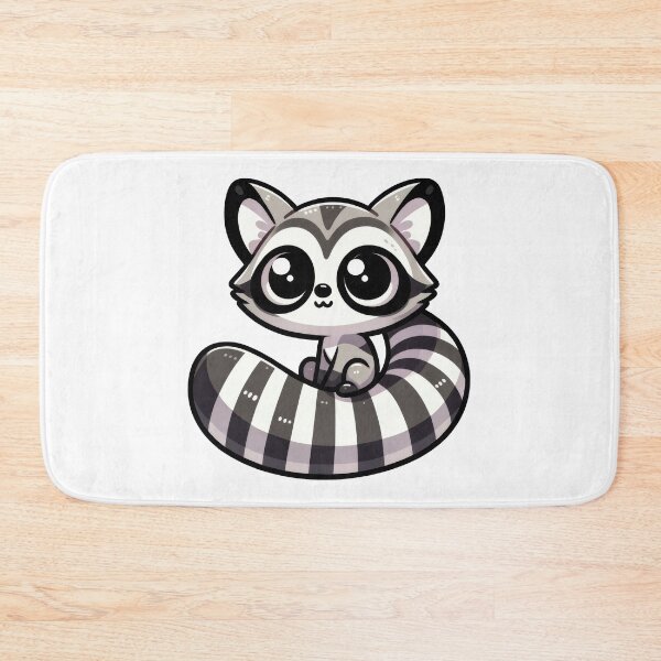 Item preview, Cute Ringtail Sticker – Kawaii Striped Tail Animal Art designed and sold by LunaPixelStudio.