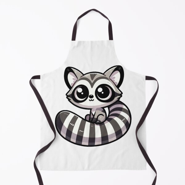 Item preview, Cute Ringtail Sticker – Kawaii Striped Tail Animal Art designed and sold by LunaPixelStudio.
