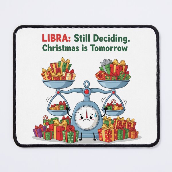 Item preview, Libra Christmas Indecision | Funny Zodiac Meme | September October Birthday Gift designed and sold by MGIT Creations.