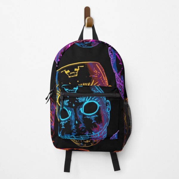Item preview, Neon Cyberpunk Masks – Glowing Pop Art Faces with Heart Symbol designed and sold by PLUSHIWORLDtm.