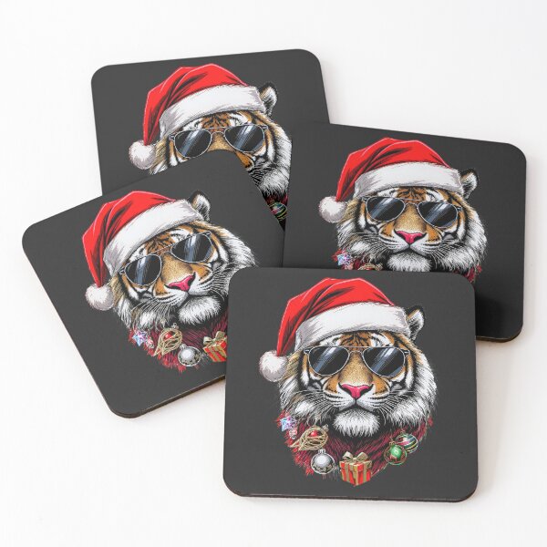 Item preview, Funny Christmas Tiger | Ultra-Detailed Santa Cat designed and sold by ColorSplash123.