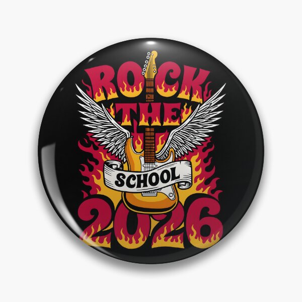 Item preview, Rock The School 2026 Winged Guitar Flames designed and sold by DrawHandArt.
