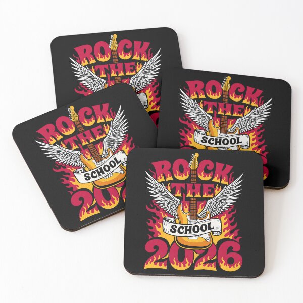 Item preview, Rock The School 2026 Winged Guitar Flames designed and sold by DrawHandArt.