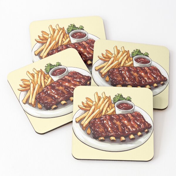 Item preview, BBQ ribs with fries designed and sold by sakurashorty.