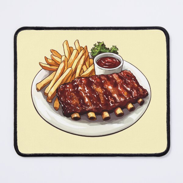 Item preview, BBQ ribs with fries designed and sold by sakurashorty.