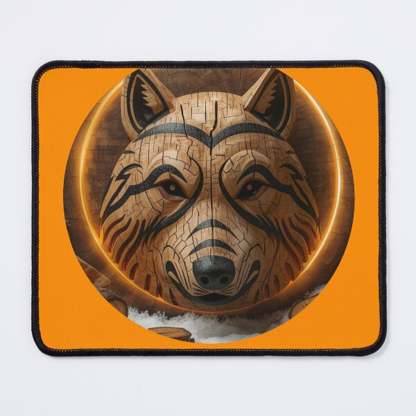 Item preview, Alpha Wolf Carving — Digital Identity Ancestral Art Neon designed and sold by SavannaStrikes.