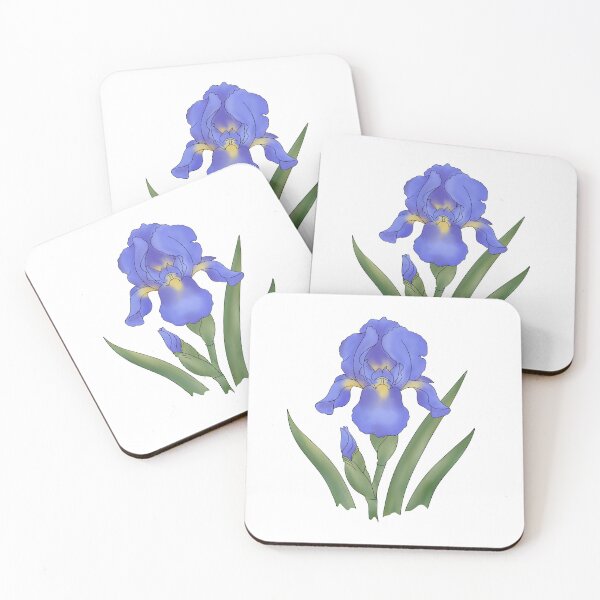 Item preview, Blue Iris Flower | Vintage Spring Botanical Flower designed and sold by FloriahStudio.