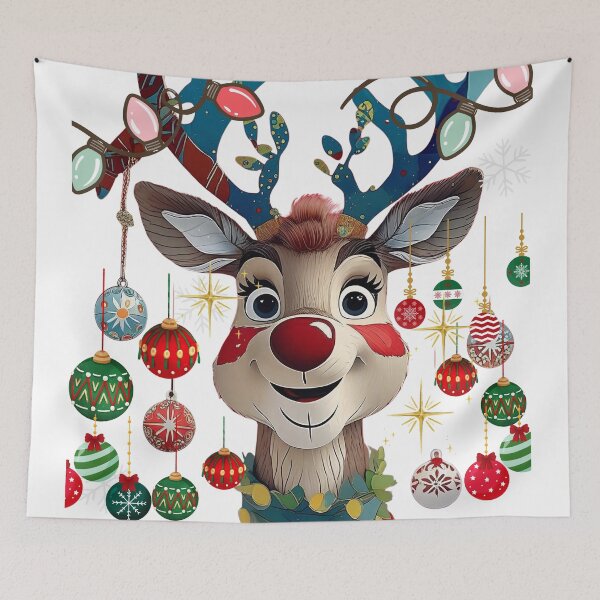 Item preview, Festive Reindeer Cartoon Design designed and sold by AKANKEDESIGN.