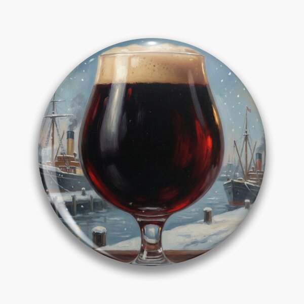 Item preview, BALTIC PORTER COLD SEA WARM SOUL Vintage 1950s Winter Beer Poster designed and sold by Cozy-Old-Pub.