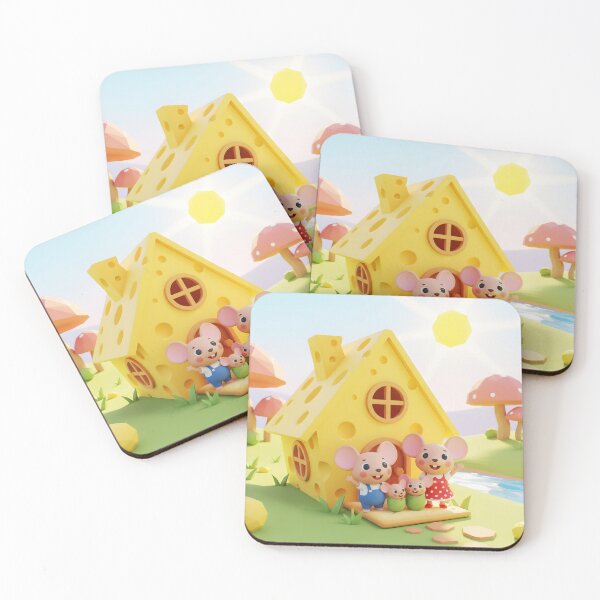 Item preview, cute mouse family in cheese house designed and sold by Nikoleta Vukovic.