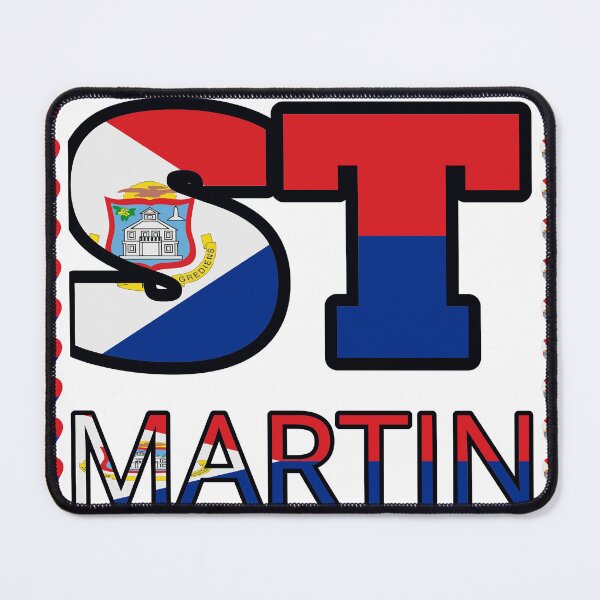 Item preview, St Martin Flag Letters And Hearts designed and sold by TheIconSmith.