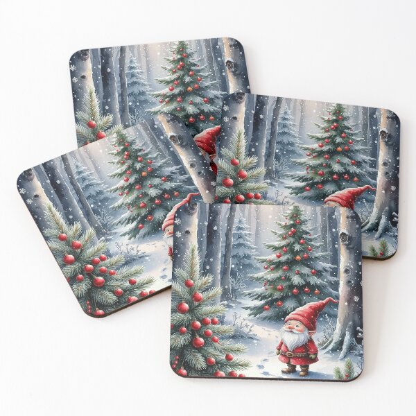Item preview, Cute Christmas Gnome in Enchanted Winter Forest designed and sold by AmetistLight.