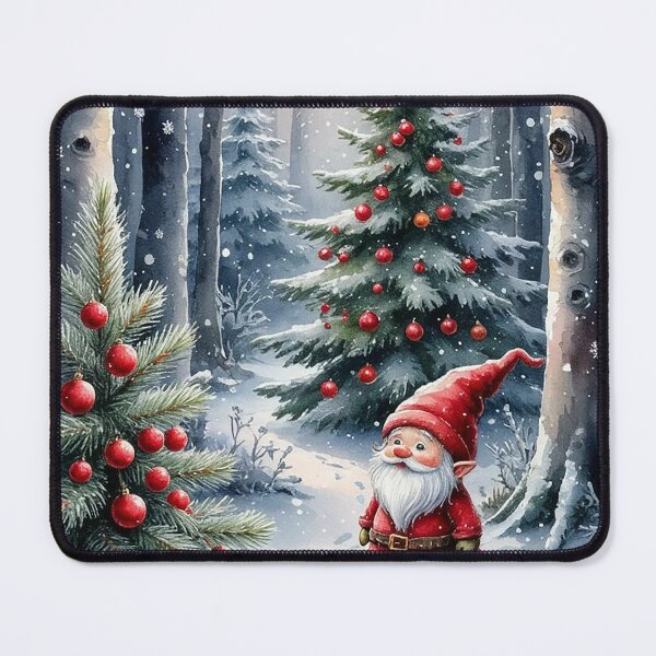 Item preview, Cute Christmas Gnome in Enchanted Winter Forest designed and sold by AmetistLight.