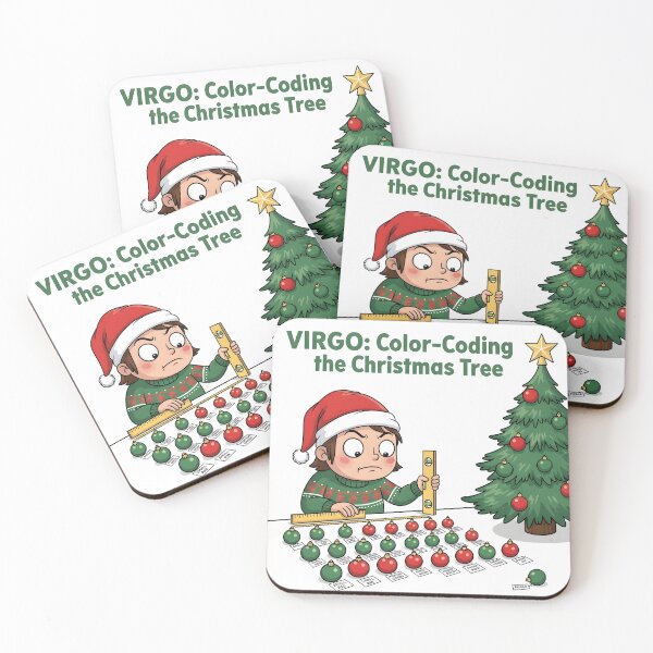 Item preview, Virgo Color Coding Christmas Tree | Funny Zodiac Meme | August September Birthday Gift designed and sold by MGIT Creations.