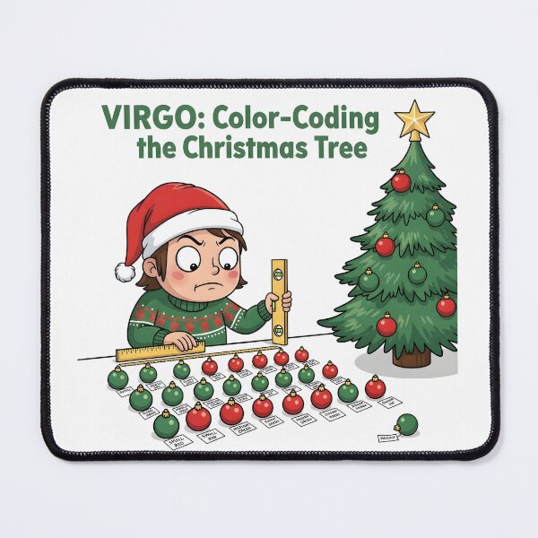 Item preview, Virgo Color Coding Christmas Tree | Funny Zodiac Meme | August September Birthday Gift designed and sold by MGIT Creations.