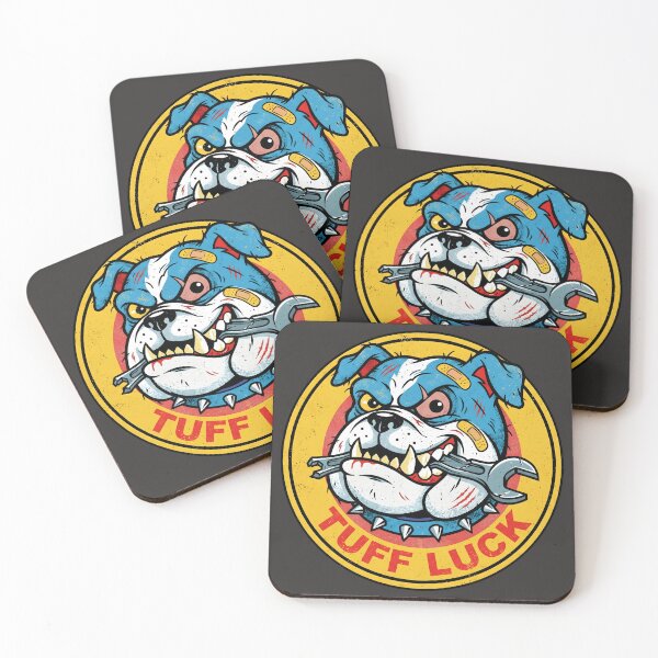 Item preview, Tuff Luck Bulldog Wrench - Retro Mechanic Garage Mascot designed and sold by AwesomeBeyondLimits.