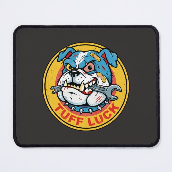 Item preview, Tuff Luck Bulldog Wrench - Retro Mechanic Garage Mascot designed and sold by AwesomeBeyondLimits.