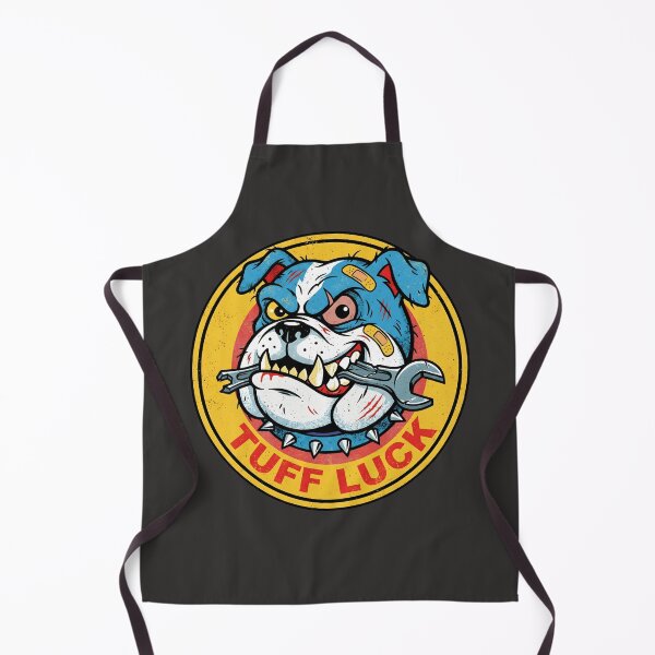 Item preview, Tuff Luck Bulldog Wrench - Retro Mechanic Garage Mascot designed and sold by AwesomeBeyondLimits.