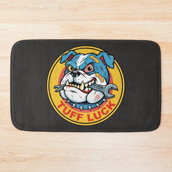 Item preview, Tuff Luck Bulldog Wrench - Retro Mechanic Garage Mascot designed and sold by AwesomeBeyondLimits.