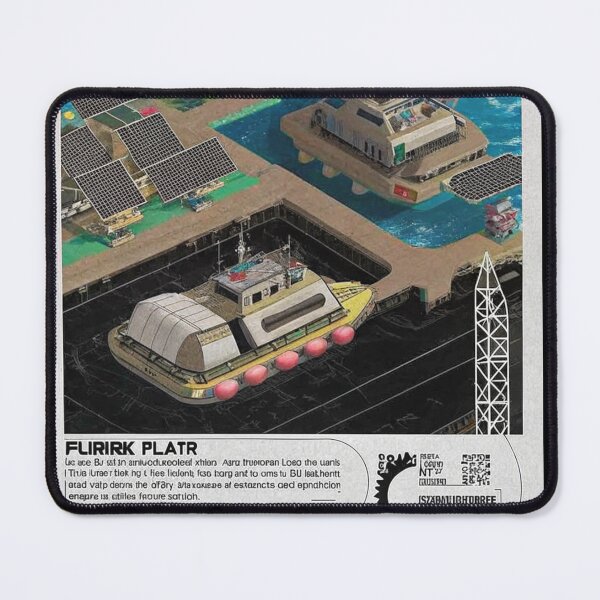 Item preview, Solarpunk: FLOATING HARBOR with Solar Panels designed and sold by Raw-Ink.