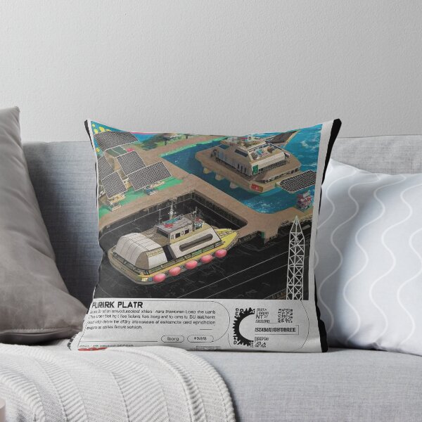 Item preview, Solarpunk: FLOATING HARBOR with Solar Panels designed and sold by Raw-Ink.