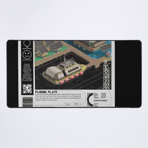 Item preview, Solarpunk: FLOATING HARBOR with Solar Panels designed and sold by Raw-Ink.