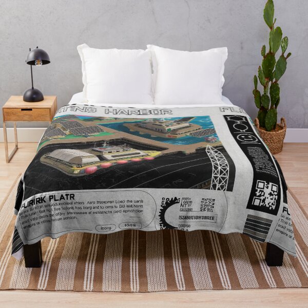Item preview, Solarpunk: FLOATING HARBOR with Solar Panels designed and sold by Raw-Ink.