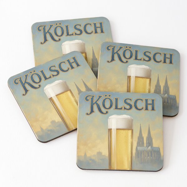 Item preview, KÖLSCH COLOGNE’S GOLDEN GIFT Vintage 1950s German Stange Poster designed and sold by Cozy-Old-Pub.