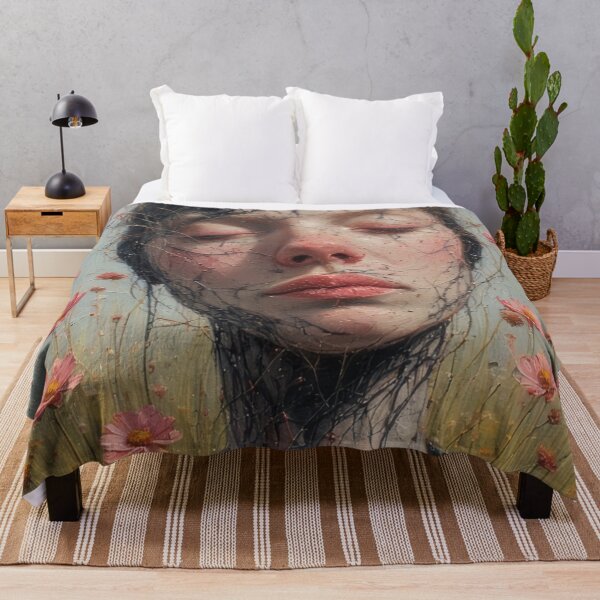 Item preview, firmly rooted woman in a flower meadow designed and sold by Mianku | Für das Leben.