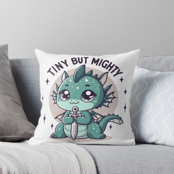 Item preview, Tiny But Mighty Cute Baby Dragon – Kawaii Mint Dragon with Sword T-Shirt Design designed and sold by Design-Pro-21.