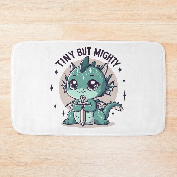 Item preview, Tiny But Mighty Cute Baby Dragon – Kawaii Mint Dragon with Sword T-Shirt Design designed and sold by Design-Pro-21.