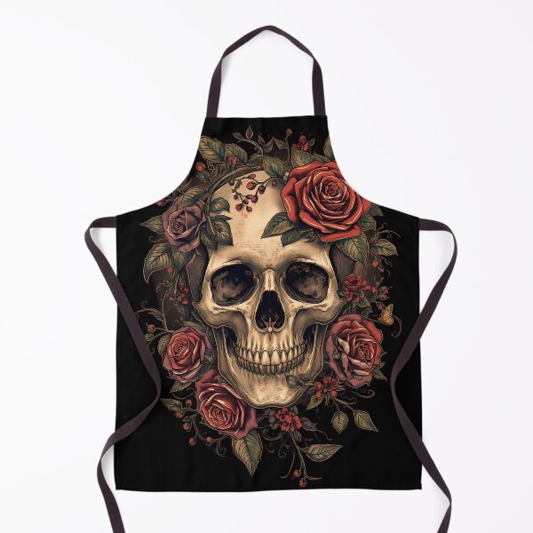 Item preview, Floral Skull Art – Vintage Gothic Botanical Illustration designed and sold by RkskArt.