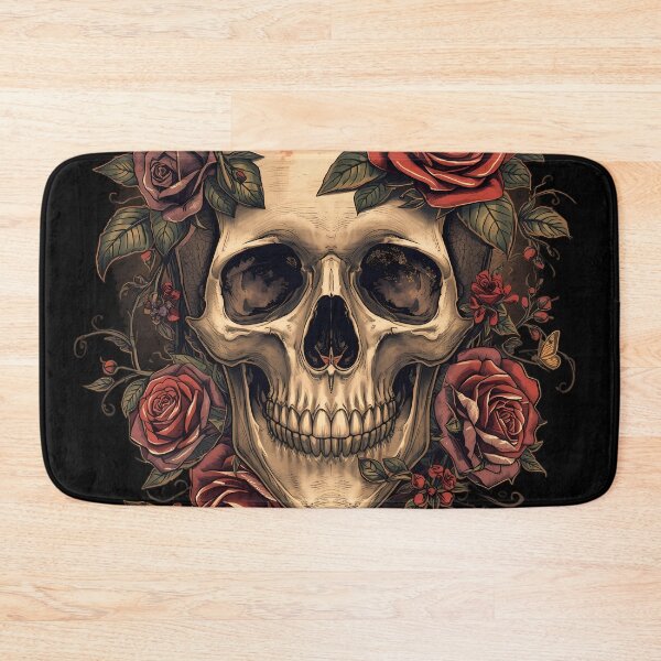 Item preview, Floral Skull Art – Vintage Gothic Botanical Illustration designed and sold by RkskArt.