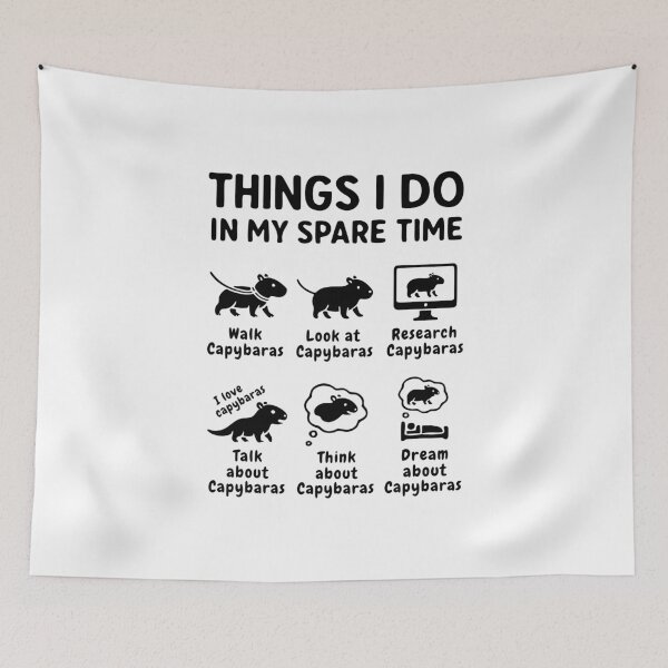 Item preview, Things I Do In My Spare Time Capybara Funny Pet designed and sold by HandicraftArt.