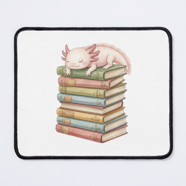 Item preview, Axolotl is sleeping book books catnap cute kawaii cat kitten cats kitty designed and sold by CheeseBlueprint.