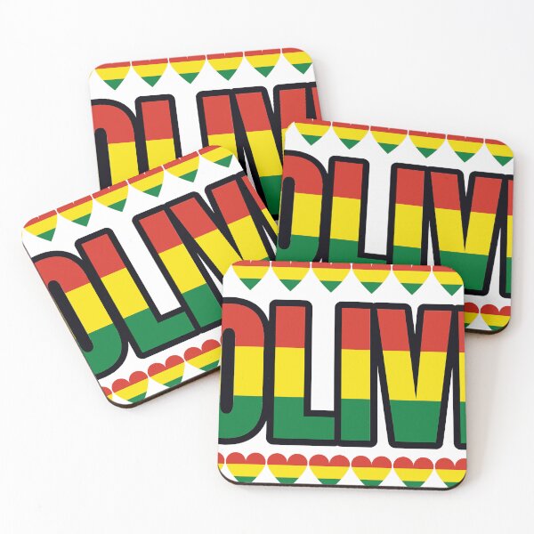Item preview, Bolivia Flag Letters And Hearts designed and sold by TheIconSmith.