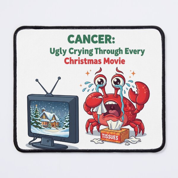 Item preview, Cancer Crying Christmas Movies | Funny Zodiac Meme | June July Birthday Gift designed and sold by MGIT Creations.